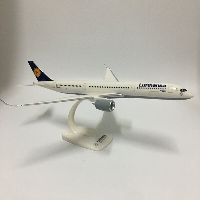 نموذج طائرة Lufthansa Airbus A350 33 سنتيمتر ، نموذج طائرة للتجميع ، طائرة بلاستيكية 1:250 ، لعبة هدية