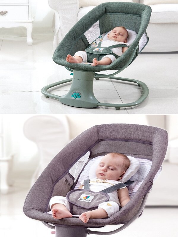 طفل كهربائي كرسي متأرجح حديثي الولادة النوم مهد السرير الطفل الراحة كرسي كرسي بظهر للاستلقاء للطفل 0-3 سنة سرير بيبي