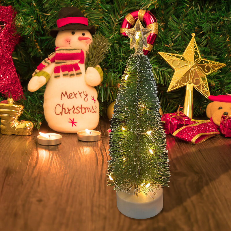 PheiLa مصابيح شجرة عيد الميلاد الجنية ديكور أضواء بطارية تعمل لعيد الميلاد السنة الجديدة الشتاء الطرف الديكور