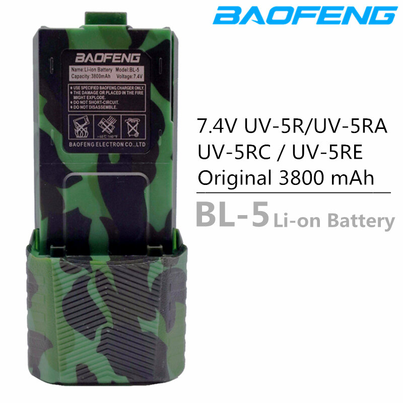 1 قطعة Baofeng UV-5R 3800 mAh تكبير BL-5 7.4V 3800 mAh قابلة للشحن ليثيوم على البطارية ل Baofeng UV 5R UV5R UV-5RE BF-F8 +