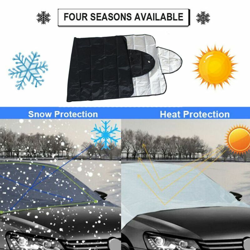 غطاء الزجاج الأمامي للسيارة, مظلة الشمس مع كوب شفط ، واقية من الغبار والثلج