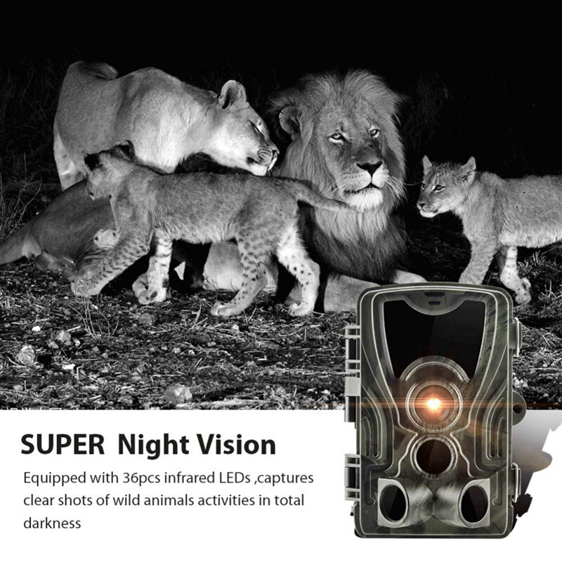 كاميرا درب للصيد في الهواء الطلق HC801A ، استكشاف الحياة البرية ، الرؤية الليلية ، تنشيط الحركة ، الزناد