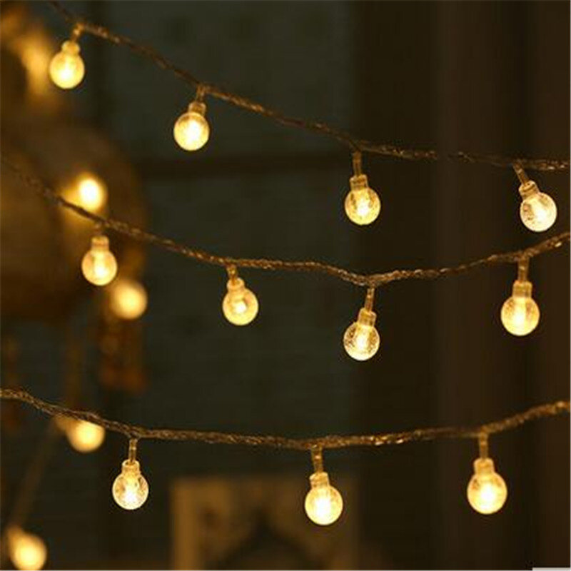 مقاوم للماء LED ضوء سلسلة للإضاءة في الهواء الطلق ، مصباح لمبة ، سلسلة الكرة ، الزفاف ، عيد الميلاد ، عطلة ، 10 متر ، 20 متر ، 220 فولت