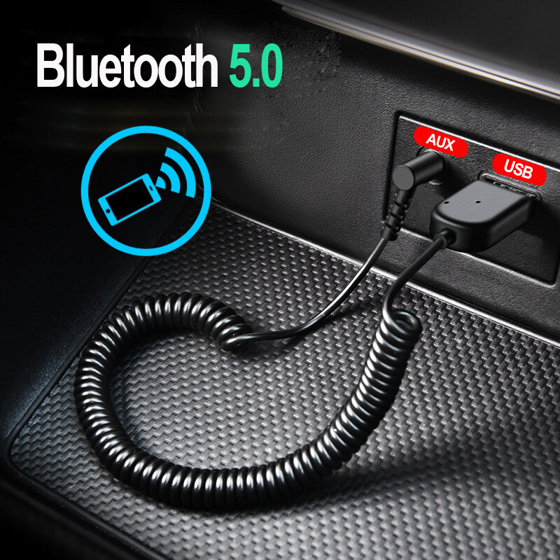 Oppselve Aux بلوتوث محول دونغل كابل لسيارة الهاتف 3.5 مللي متر جاك Aux بلوتوث 5.0 استقبال المتكلم الصوت الموسيقى الارسال