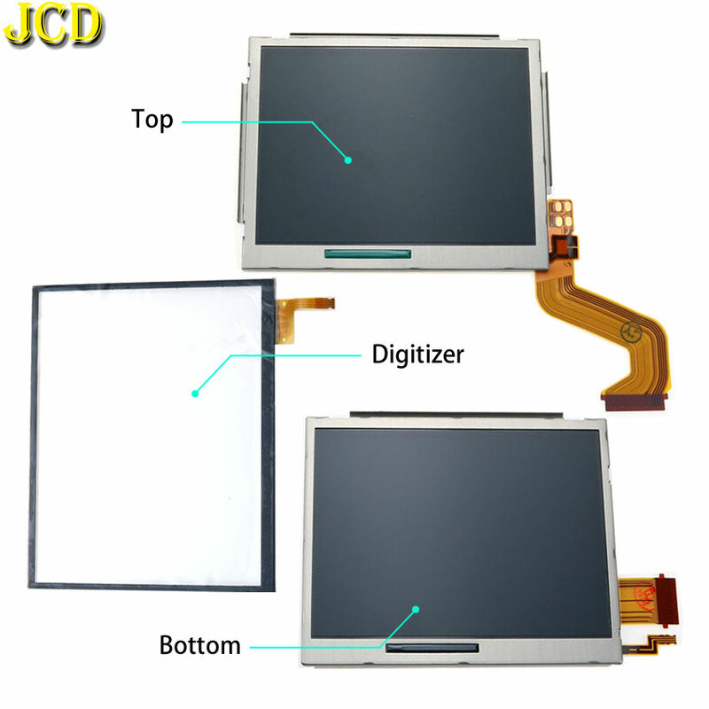 شاشة LCD تعمل باللمس محول الأرقام ل NDSi لعبة وحدة التحكم ، JCD استبدال العلوي ، العلوي ، السفلي ، السفلي