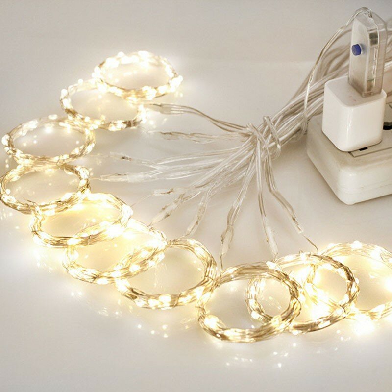 3M LED الستار ضوء سلسلة أضواء عيد الميلاد الجنية الطوق أضواء جليد لحفل زفاف ديكور حديقة المنزل