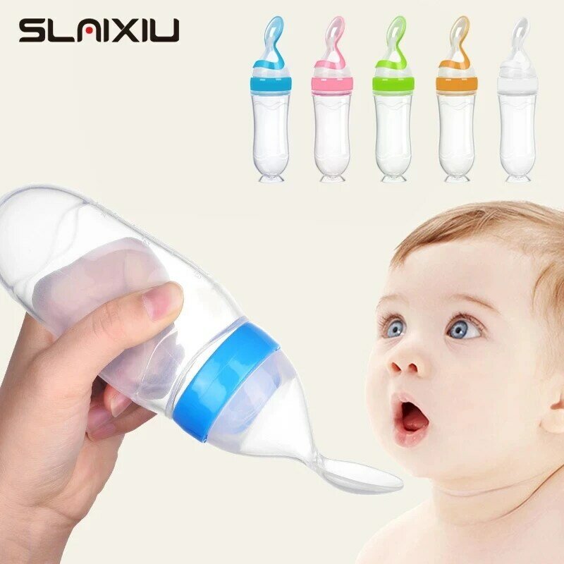 الطفل زجاجة تستخدم في الرضاعة ملعقة الحليب زجاجة الطفل التدريب المغذية المكملات الغذائية لتلقيم الطعام ملعقة أدوات الطفل BPA الحرة