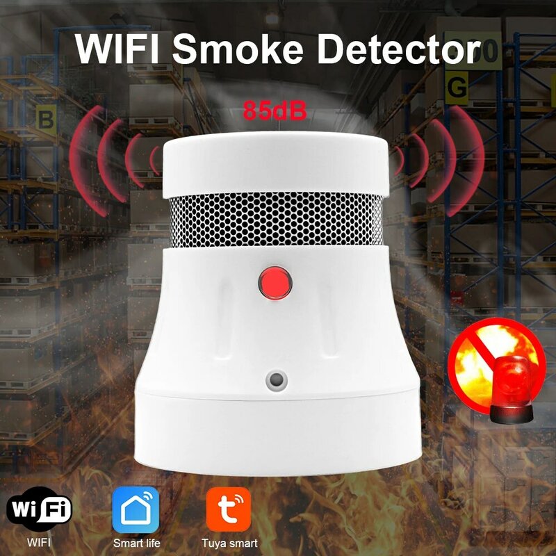CPVan VIP LINK 10 قطعة واي فاي كاشف الدخان تويا APP الحياة الذكية APP الحماية من الحرائق الدخان إنذار نظام الحماية المنزلي رجال الاطفاء