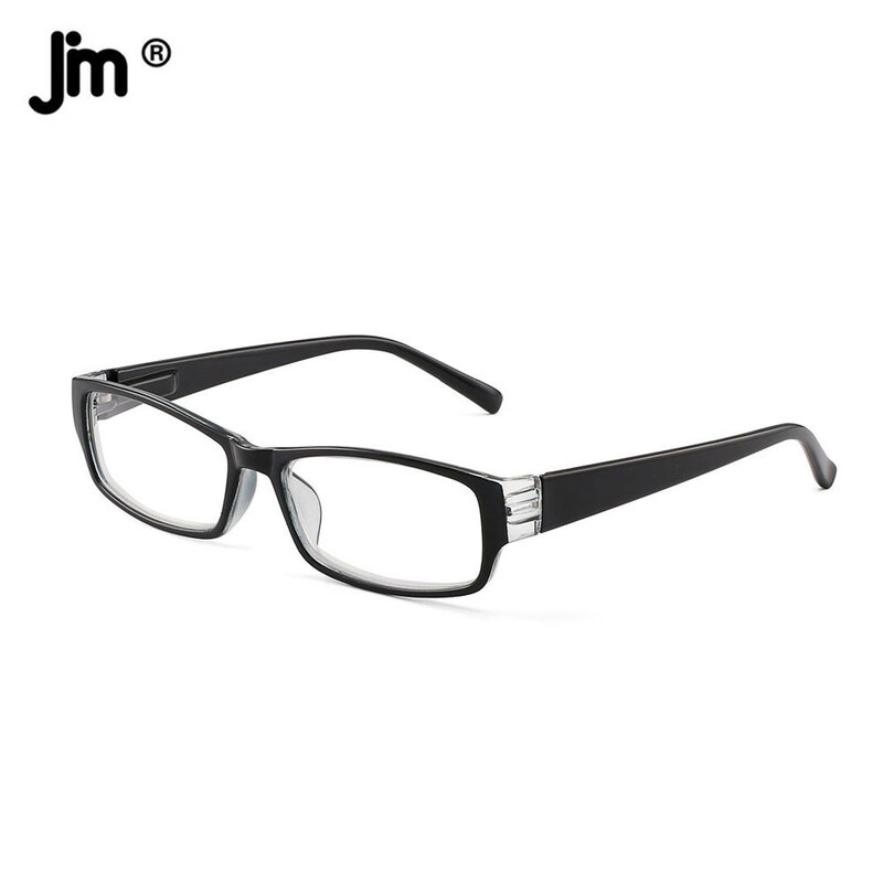 JM-نظارات قراءة للجنسين ، نظارات قراءة مستطيلة الشكل مع مفصل زنبركي ومكبر ديوبتر وقصر النظر الشيخوخي