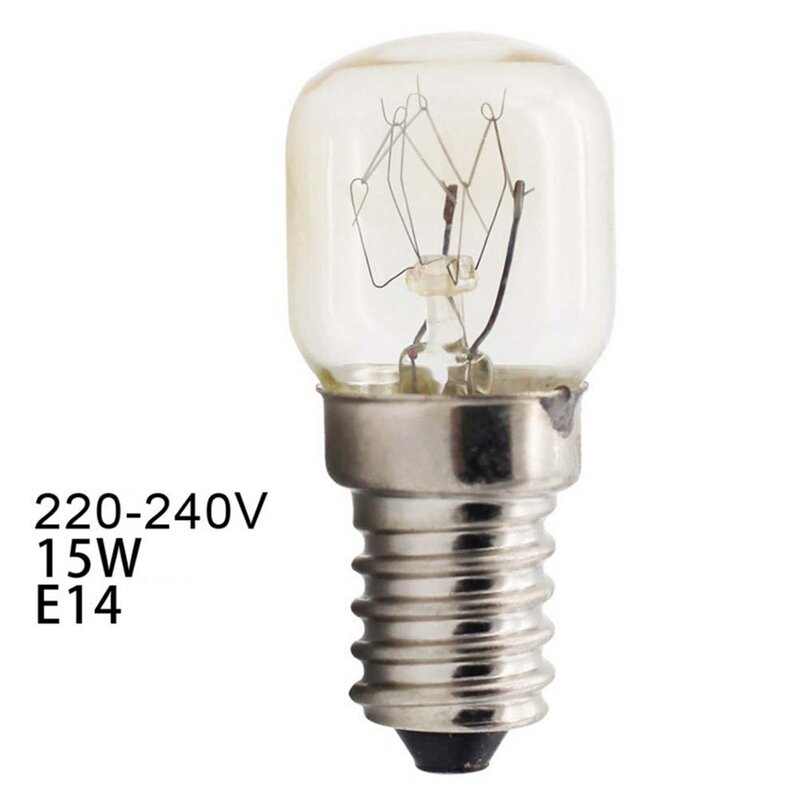 5 قطعة E14 LED فرن الميكروويف لمبات 220 فولت 300 درجة مئوية ارتفاع درجة الحرارة طباخ هود مصباح الملح أضواء 15 واط 25 واط