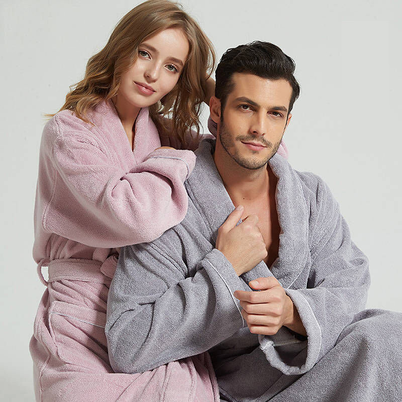 الشتاء الدافئة Homewear رداء جديد غير رسمي الرجال النساء Toweling تيري Robe100 ٪ القطن Bathrobe لينة التهوية Sleeprobe عادية