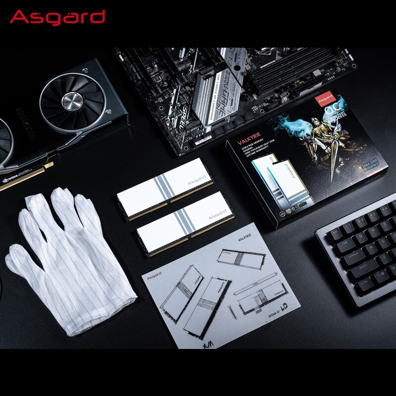 Asgard-DDR4 رام للكمبيوتر المكتبي ، 8GB x 2 ، 16GB x 2 ، 3200MHz ، 3600MHz ، RGB ، القطبية البيضاء