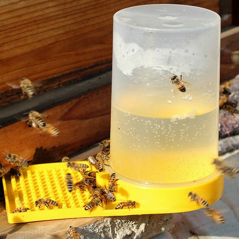 تربية النحل العسل تغذية النحل ، سقي مياه الشرب ، أدوات سقي النحل ، أداة شارب البلاستيك ، لوازم التغذية