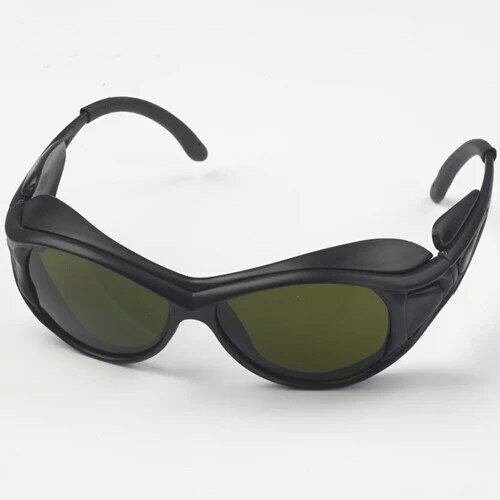 نظارات أمان ليزر 800-1700nm ، حاصلة على شهادة Ce O.D 5 ، ليزر 808 ، 980 ، 1070nm ، 1080nm ، مع حقيبة سوداء وقماش