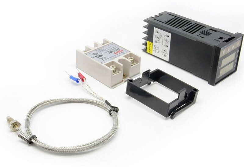 مجموعة كاملة REX-C100 أداة التحكم في درجة الحرارة مزودة بمؤقت الحرارية الرقمية وحدة تحكم في درجة الحرارة PID
