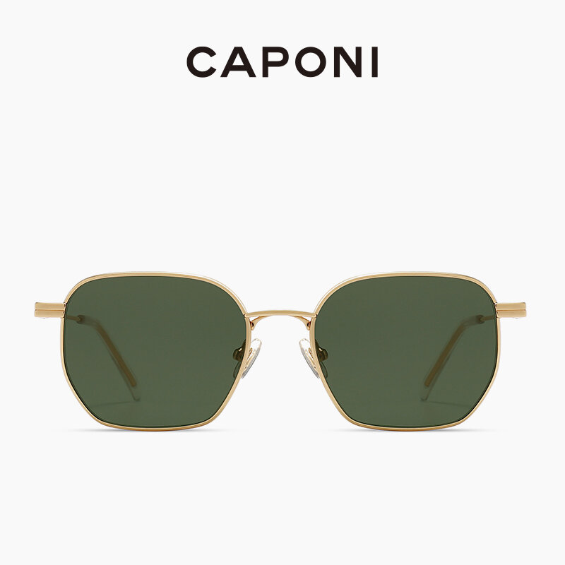 نظارات شمسية للنساء من CAPONI Alloy بعدسات نايلون نظارات كلاسيكية أنيقة مربعة مضادة للأشعة فوق البنفسجية حماية أصلية من الظل CP7470