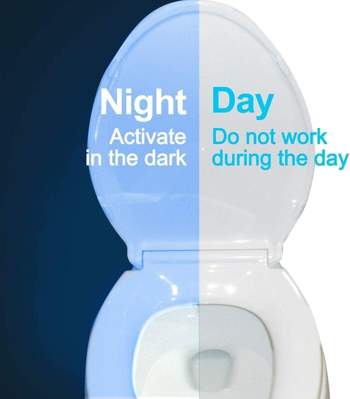 LED 8 ألوان المرحاض ضوء الزخرفية مقاوم للماء استشعار الحركة الحمام ضوء الليل مع بطارية قابلة للاستبدال IP65 ل RestroomLED