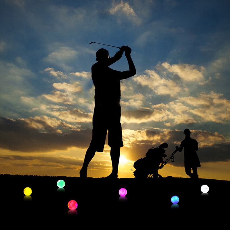 كرات غولف مضيئة بإضاءة ليد ، تتوهج في الظلام ، كرات مضيئة ، تمرين ليلي ، هدية للاعبي الغولف ، 4 مصابيح مدمجة ، 6.