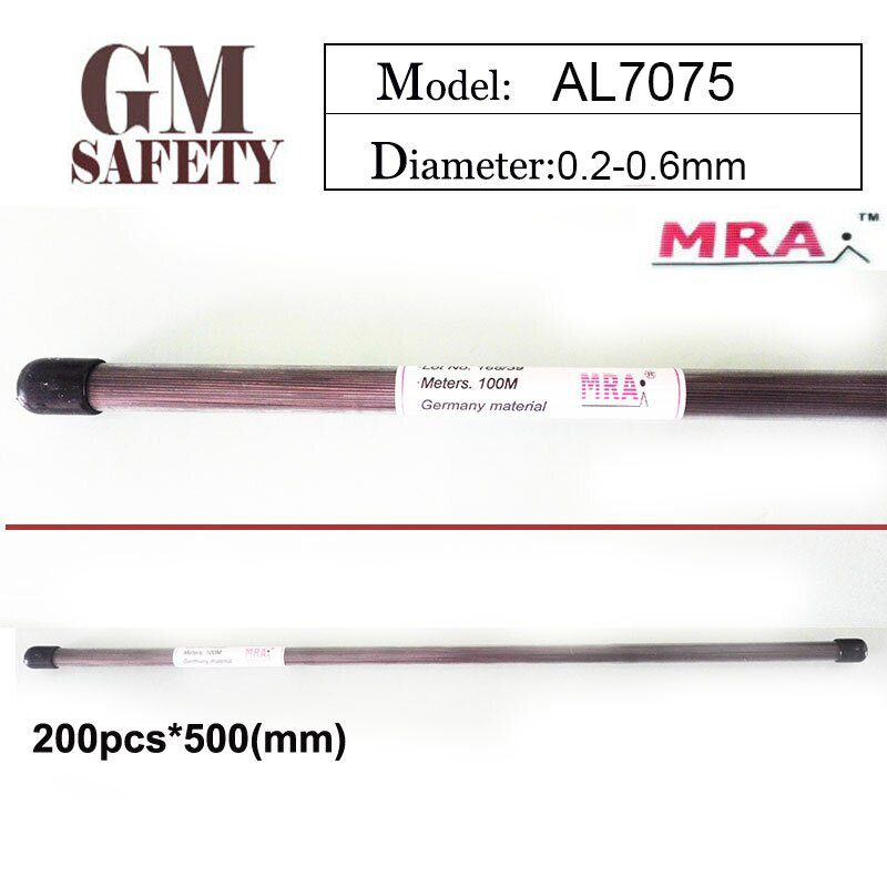 MRA الليزر لحام AL7075 من 0.2/0.3/0.4/0.5/0.6 مللي متر أسلاك اللحام حشو المواد 200 قطعة في 1 أنبوب B012231