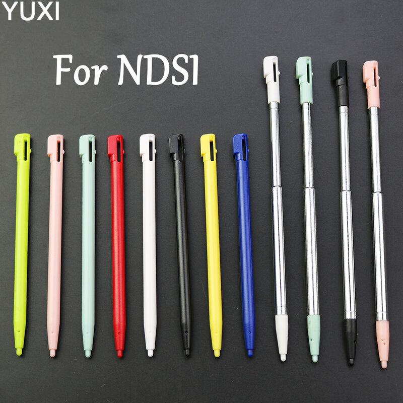 YUXI 2 قطعة البلاستيك شاشة تعمل باللمس القلم و المعادن تلسكوبي القلم ل نينتندو DSI ل NDSI قلم شاشة اللمس