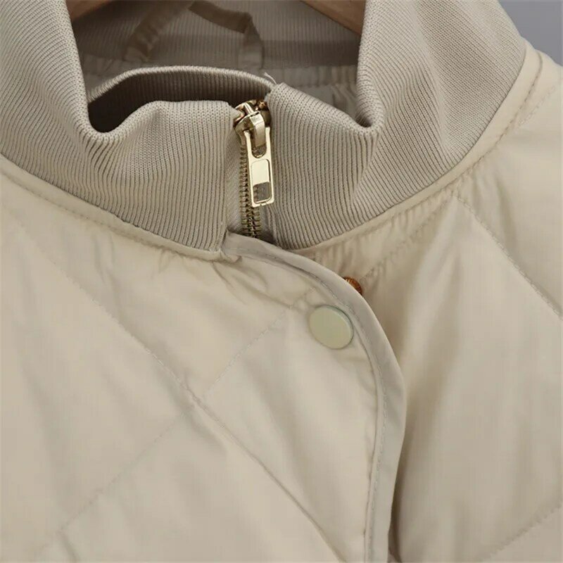 معطف شتوي نسائي بحزام ، جديد ، دافئ ، بطة بيضاء ، سترة ، ياقة واقفة ، متوسط الطول ، ملابس خارجية SE1091