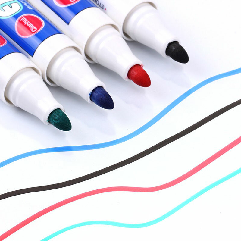 40 قطعة سعة كبيرة اضافية قابل للمسح شغل السبورة القلم مكتب اجتماع المياه القائمة على قلم تحديد أحمر أزرق أسود أخضر اختياري