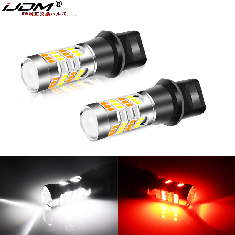 IJDM 12 فولت T15 LED أبيض/أحمر ثنائي اللون 912 921 W16W led لمبات لهوندا كيا نيسان تويوتا احتياطية عكس أضواء و مصباح الضباب الخلفي
