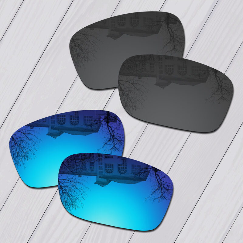 E.O.S 2 أزواج الأسود و الجليد الأزرق الاستقطاب استبدال العدسات ل أوكلي TwoFace OO9189 النظارات الشمسية