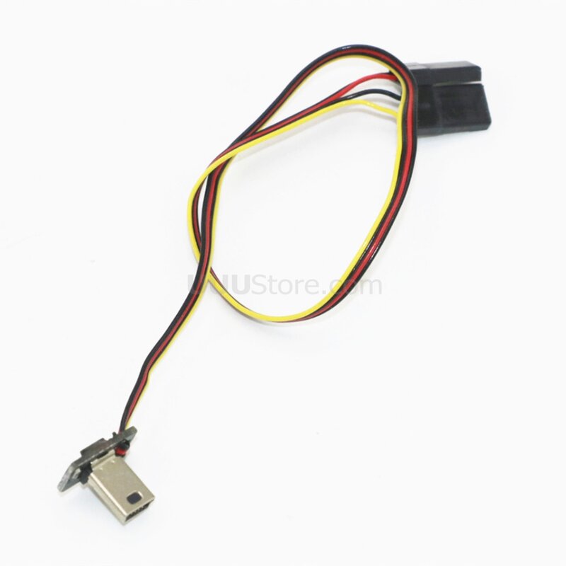 وصلة USB صغيرة 90 درجة إلى فيديو AV 5 فولت تيار مستمر كابل شحن بقدرة بيك AV لـ Gopro FPV Hero3 DJI PHANTOM