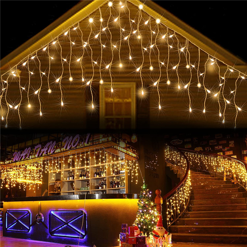 ستارة الجنية أضواء LED سلسلة شلال ضوء مع 8 طرق تحكم لعيد الميلاد الديكور حفلة عطلة داخلي في الهواء الطلق