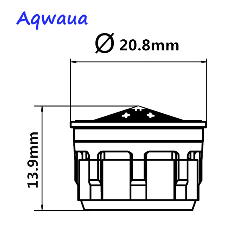 مهوية صنبور توفير المياه Aqwaua ، فلتر صنبور الفقاقيع ، جزء أساسي من الملحقات ، مرفق للرافعة ، 4 لتر دقيقة ، 24 ، 22