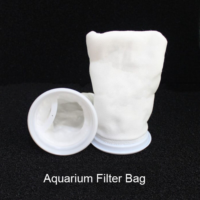 فلتر حوض سمك حقيبة مع الإطار قابل للغسل قابلة لإعادة الاستخدام شبكة سجادة إسفنجية جورب الرباط حقيبة لنظام الترشيح البحرية الأسماك