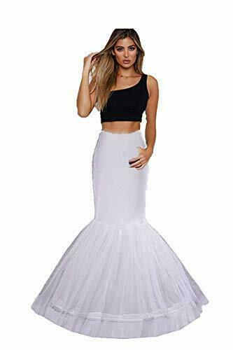 تصميم بسيط الأبيض 1 هوب ذيل السمكة حورية البحر تنورة فستان الزفاف كرينولين ثوب نسائي