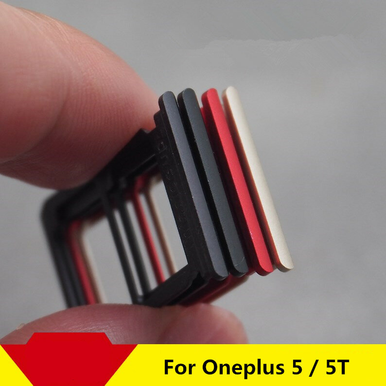 Oneplus5T سيم بطاقات محولات ل Oneplus 5 5T واحد زائد 5 ماتي لامعة صينية المقبس فتحة حامل رقاقة درج إصلاح الإسكان أجزاء