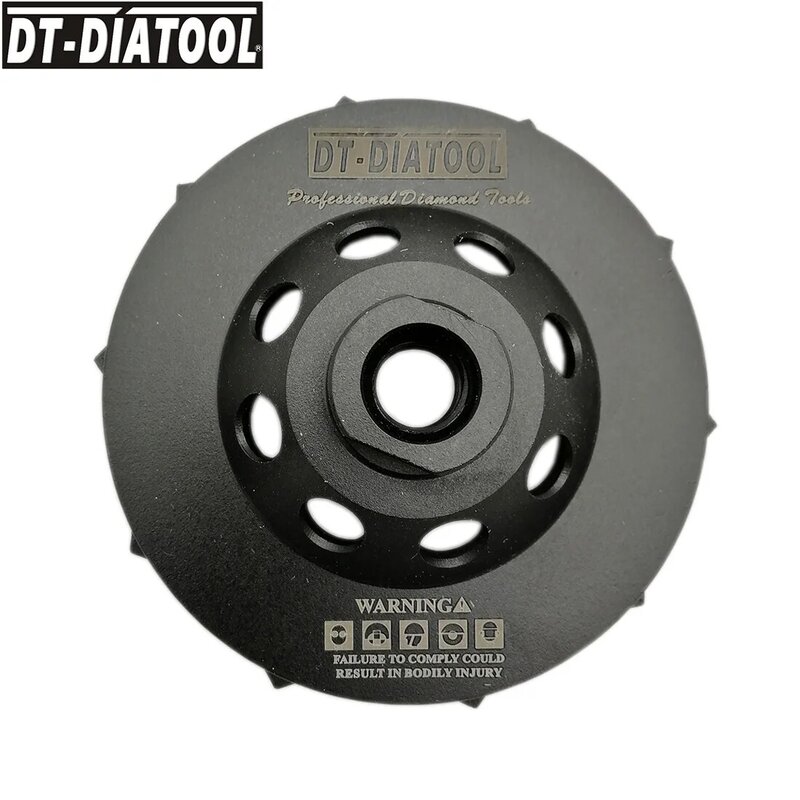 DT-DIATOOL Dia-عجلة ألماس مجزأة بخيط M14 مقاس 100 مللي متر/4 بوصة ، كأس طحن توربو ، حجر الجرانيت والرخام والخرسانة