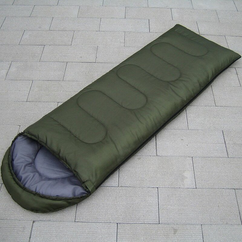 Ultralight Adult Single Envelope Sleeping Bag Camping Hiking w/ Carrying Bag 