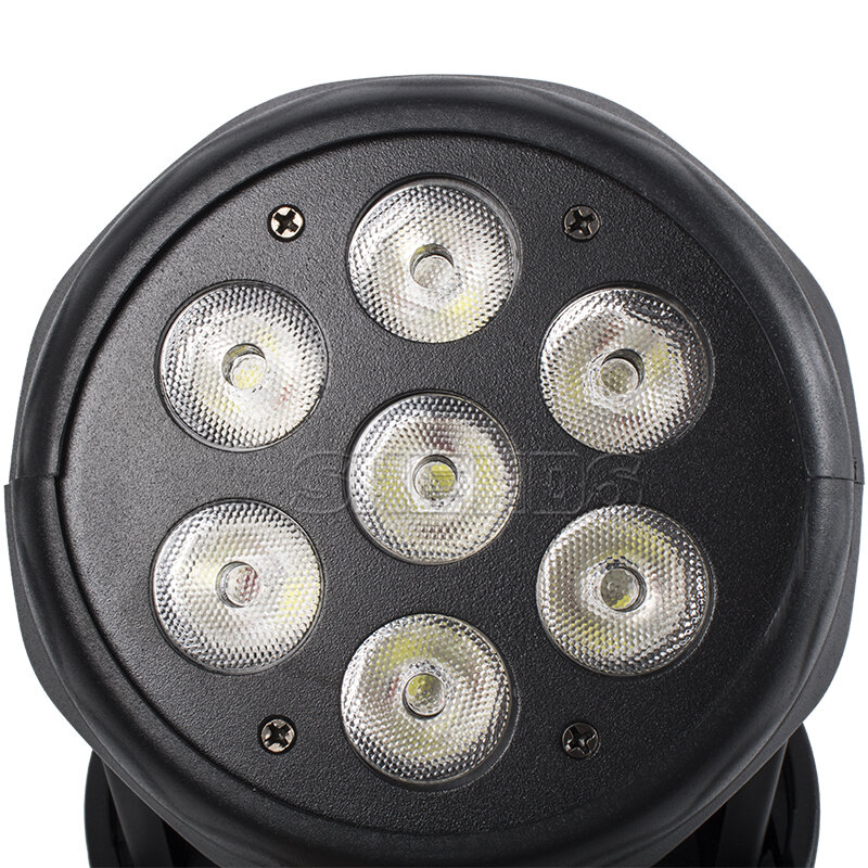 مصباح LED صغير برأس متحرك 7x1 2W/18W RGBWA UV ، 14 قناة إضاءة ديسكو dj ، شحن مجاني