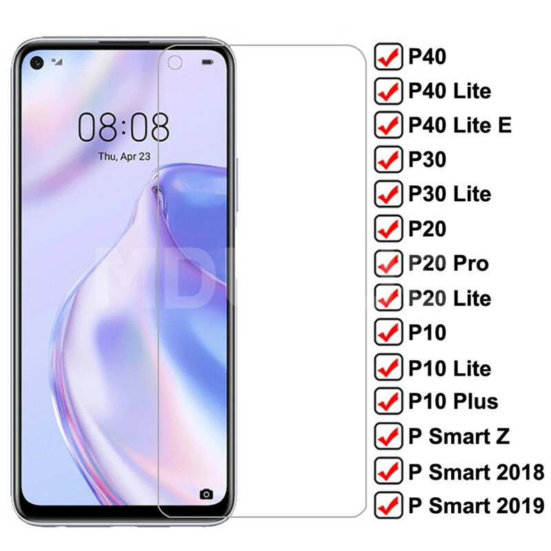 زجاج مقسى مضاد للانفجار 9H لهاتف Huawei P30 P40 Lite E واقي شاشة P20 Pro P10 Plus P Smart Z 2019