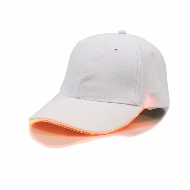 LED مضيئة قبعة الرجال النساء قبعة بيسبول بار ديسكو معدات مرحلة الأداء الهيب هوب الفلورسنت ظلة قبعة الأبيض