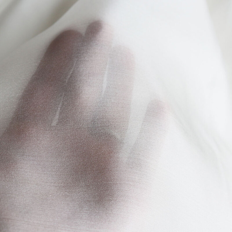 قماش هابوتاي Pag من الحرير الخالص غير مصبوغ ، قماش حريري شفاف 6 مللي متر للاستخدام في الطلاء والصبغ ، طبيعي ، أبيض ، 100%