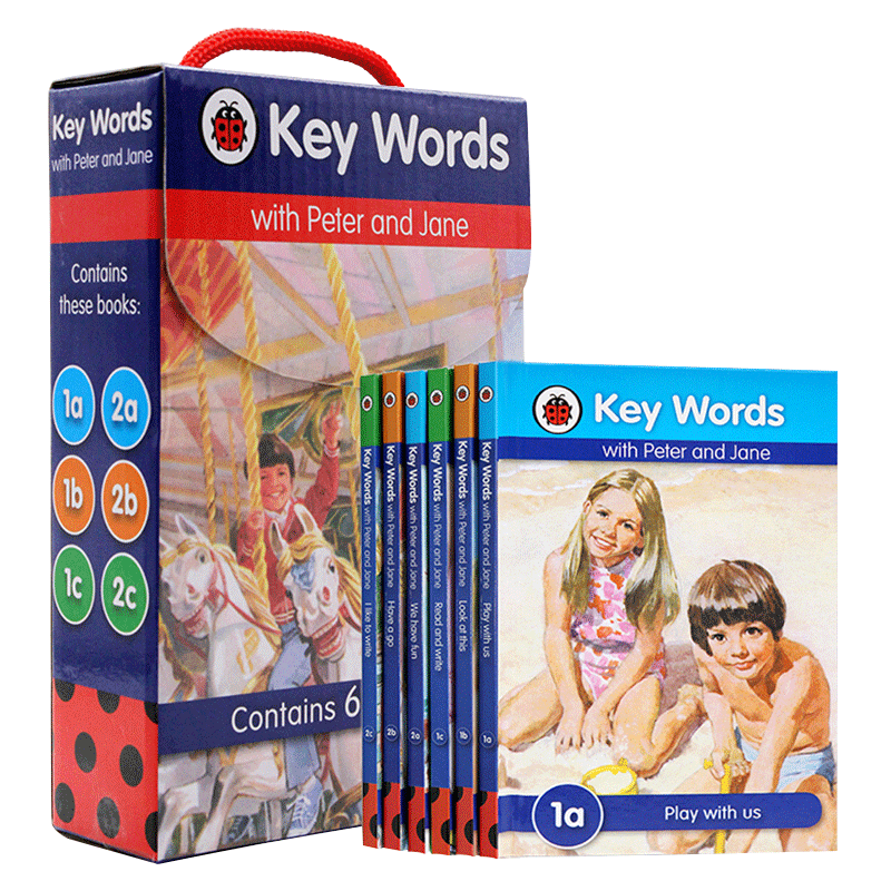 6 مجلدات من الكلمات الرئيسية غلاف فني للأطفال كتب إنجليزية أصلية ، كتب إنجليزية مستوردة