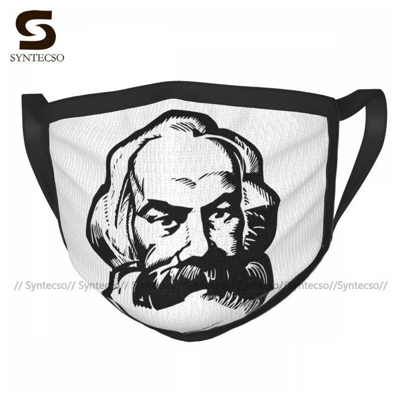 كارل ماركس قناع الوجه المطبوعة حامي كول الكبار القماش قناع الوجه الفم