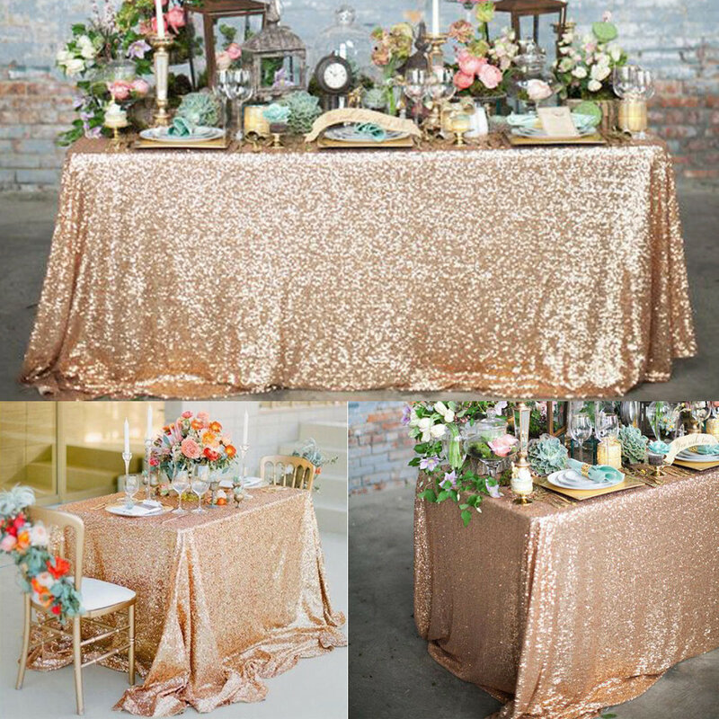 الترتر مفرش المائدة بالون مجموعة بريق مفرش طاولة للزينة الزفاف مأدبة ديكور المنزل