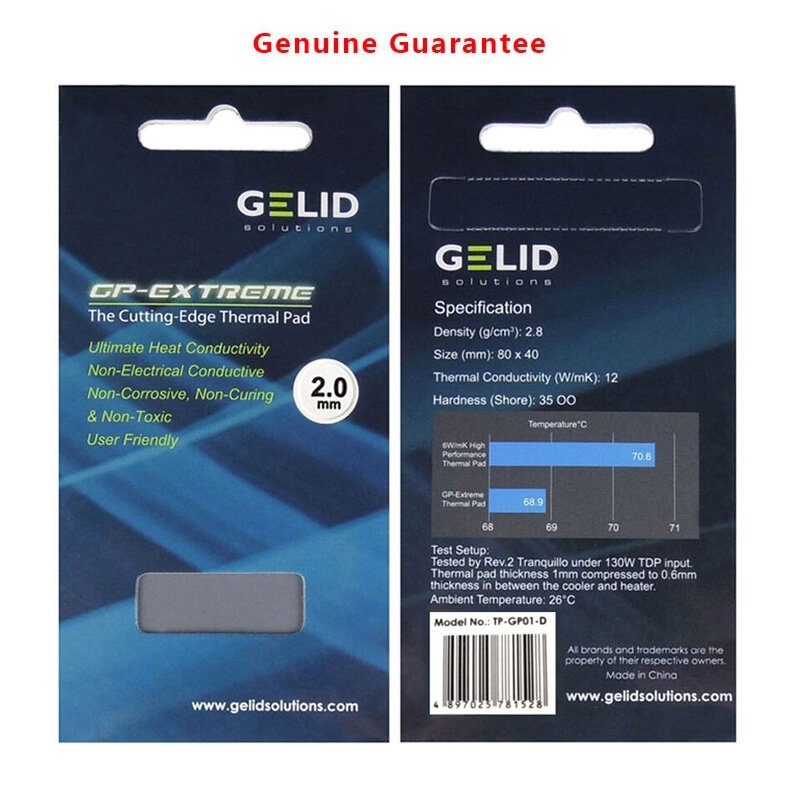 GELID GP-EXTREME وسادة حرارية وحدة المعالجة المركزية/GPU بطاقة الرسومات اللوحة عالية الأداء لوحة تبديد الحرارة سيليكون وسادة متعددة الحجم 12 واط