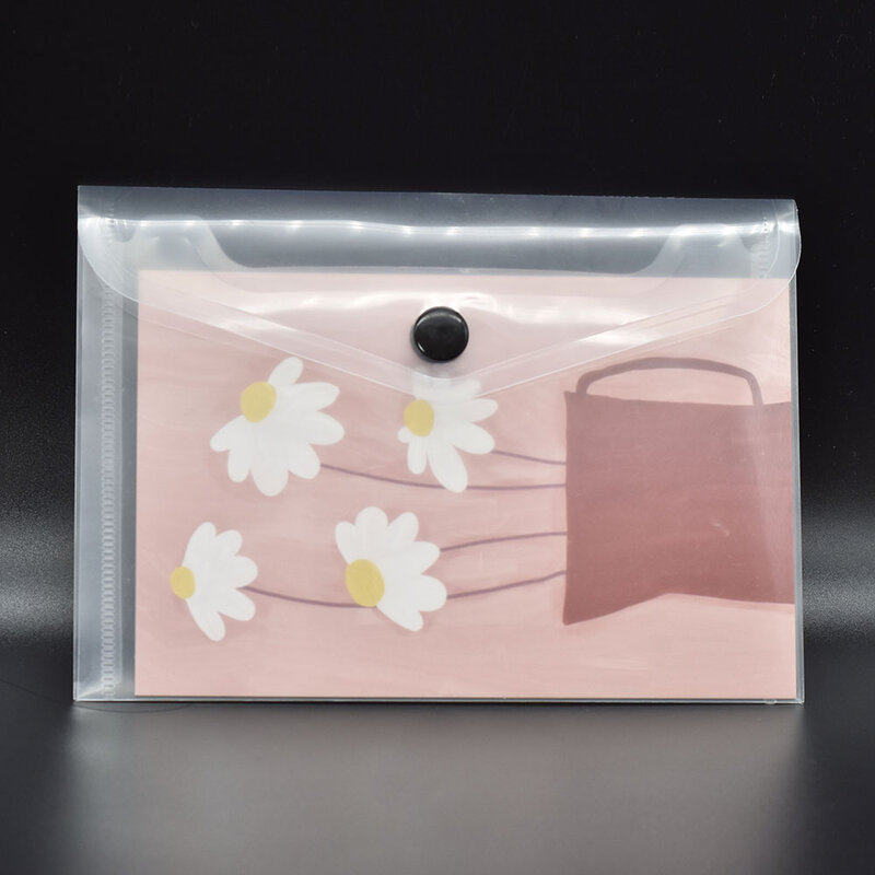 3 قطعة A7 الإبداعية بسيطة شفافة متجمد مشبك حقيبة ملفات حقيبة البيانات البلاستيكية بيل حقيبة طالب اللوازم المكتبية حقيبة التخزين