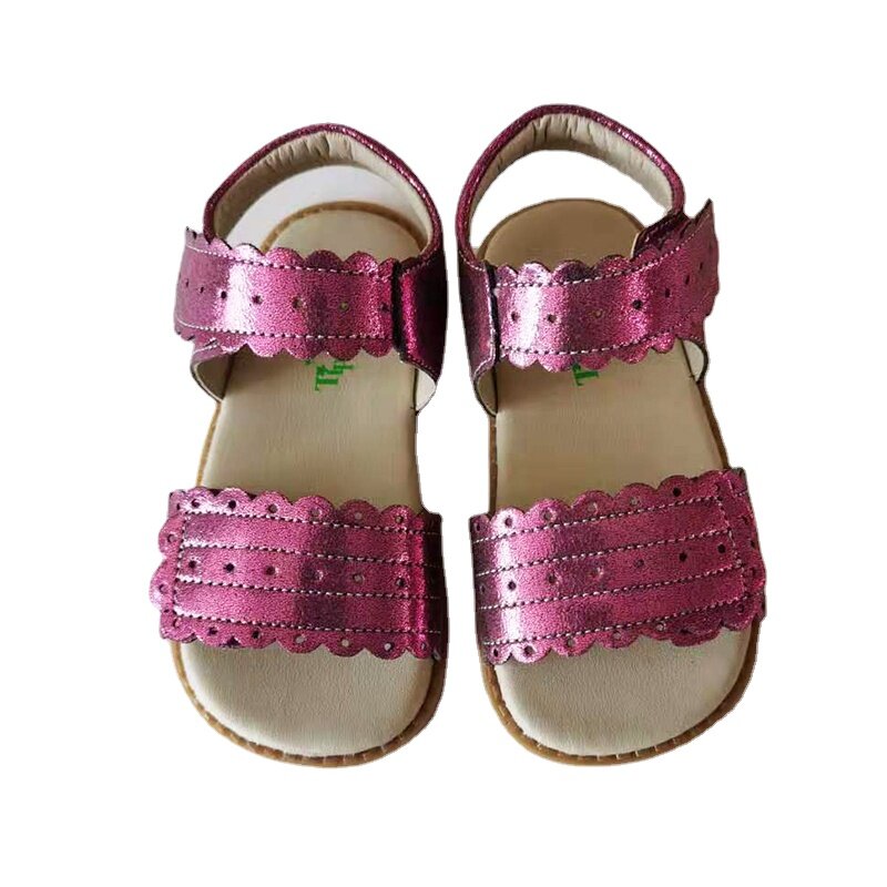 Tipsietoe الأطفال Posey نمط للفتيات الصنادل منخفضة الكعب الجلد الحقيقي Enfants Fille فستان الحفلات حذاء طفل أطفال الصيف