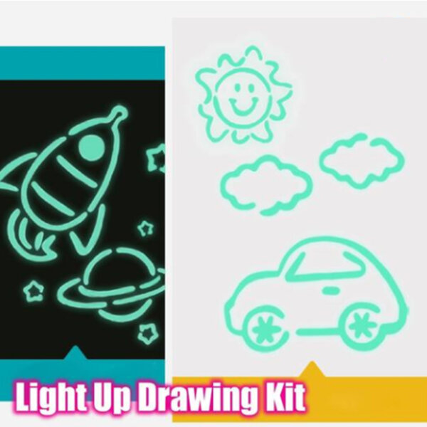 ماجيك تضيء لوحة الرسم متعة تطوير لعبة رسم اللوحة تلوين لوحة الرسم اللوحي المحمولة للأطفال أطفال هدية