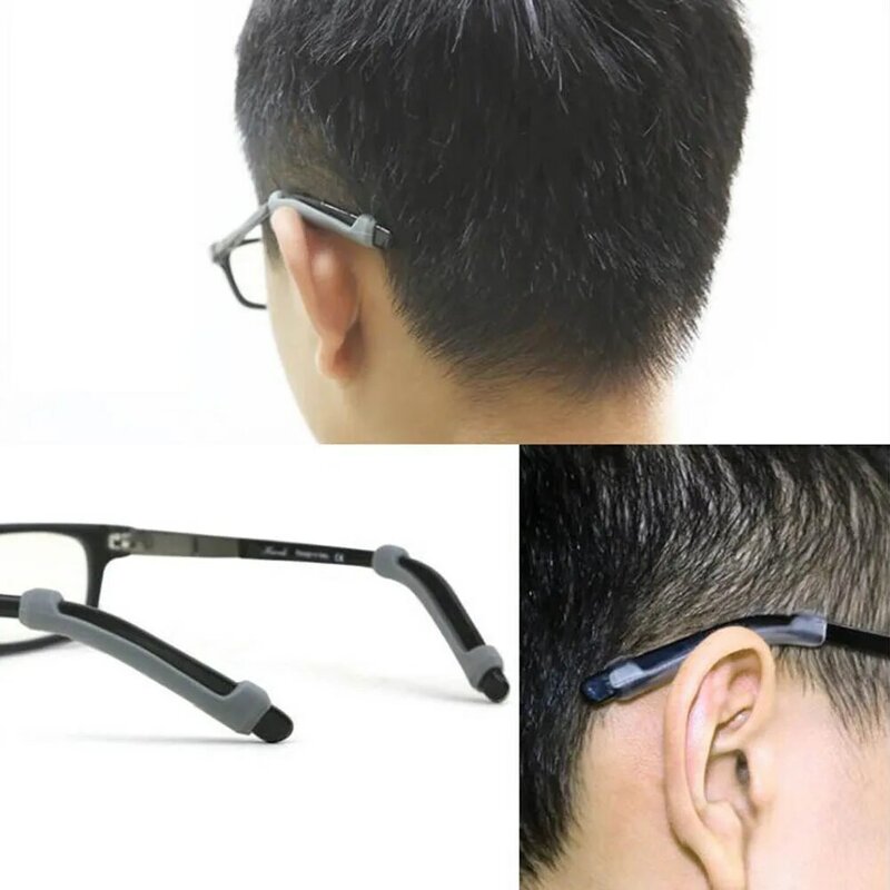 عالية الجودة نظارات شفافة مكافحة زلة سيليكون الأذن هوك معبد تلميح حامل العين نظارات اكسسوارات لينة