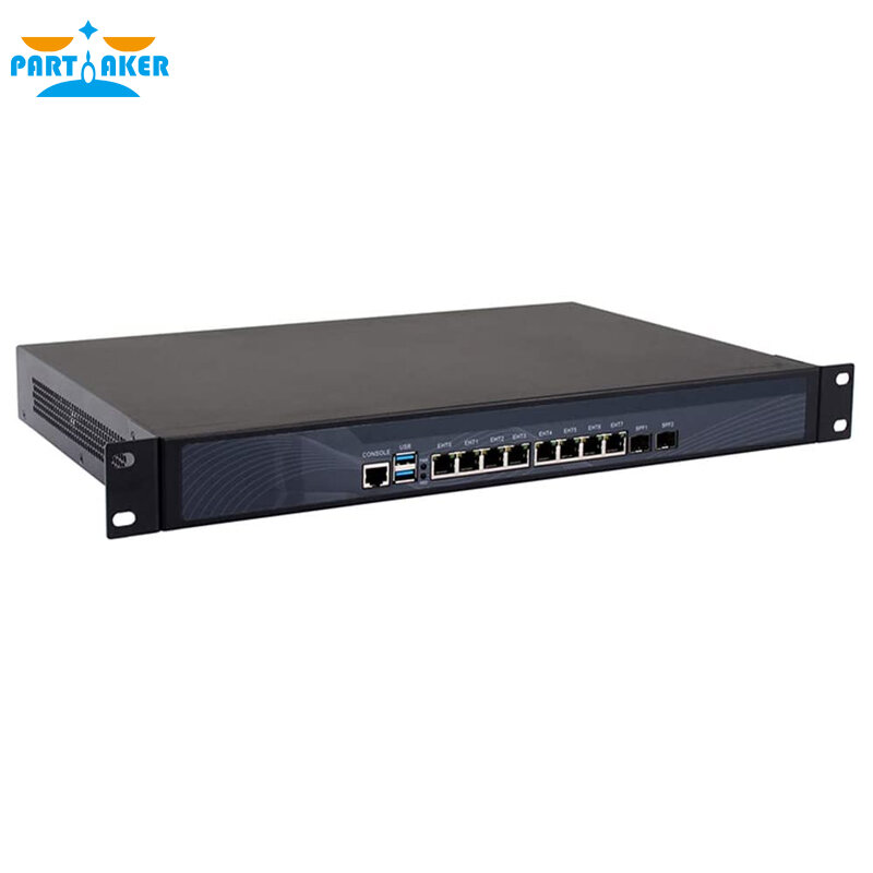 Partaker-R7 1U Rackmount جدار الحماية ، أجهزة أمن الشبكة ، إنتل كور i5 ، 2520 م ، 8 × إنتل I-211 منافذ جيجابت إيثرنت ، 2 SFP