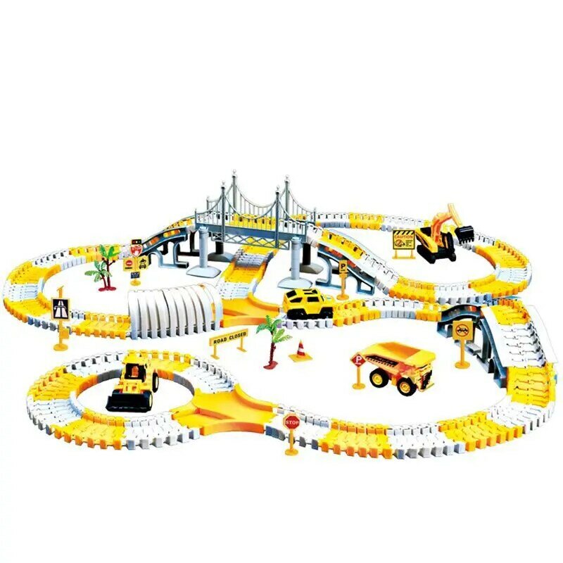لعبة سيارة السكك الحديدية الهندسية للأطفال DIY بها بنفسك تجميعها قطار كهربائي سيارة التفاعل بين الوالدين والطفل التعليم المبكر ألعاب تعليمية